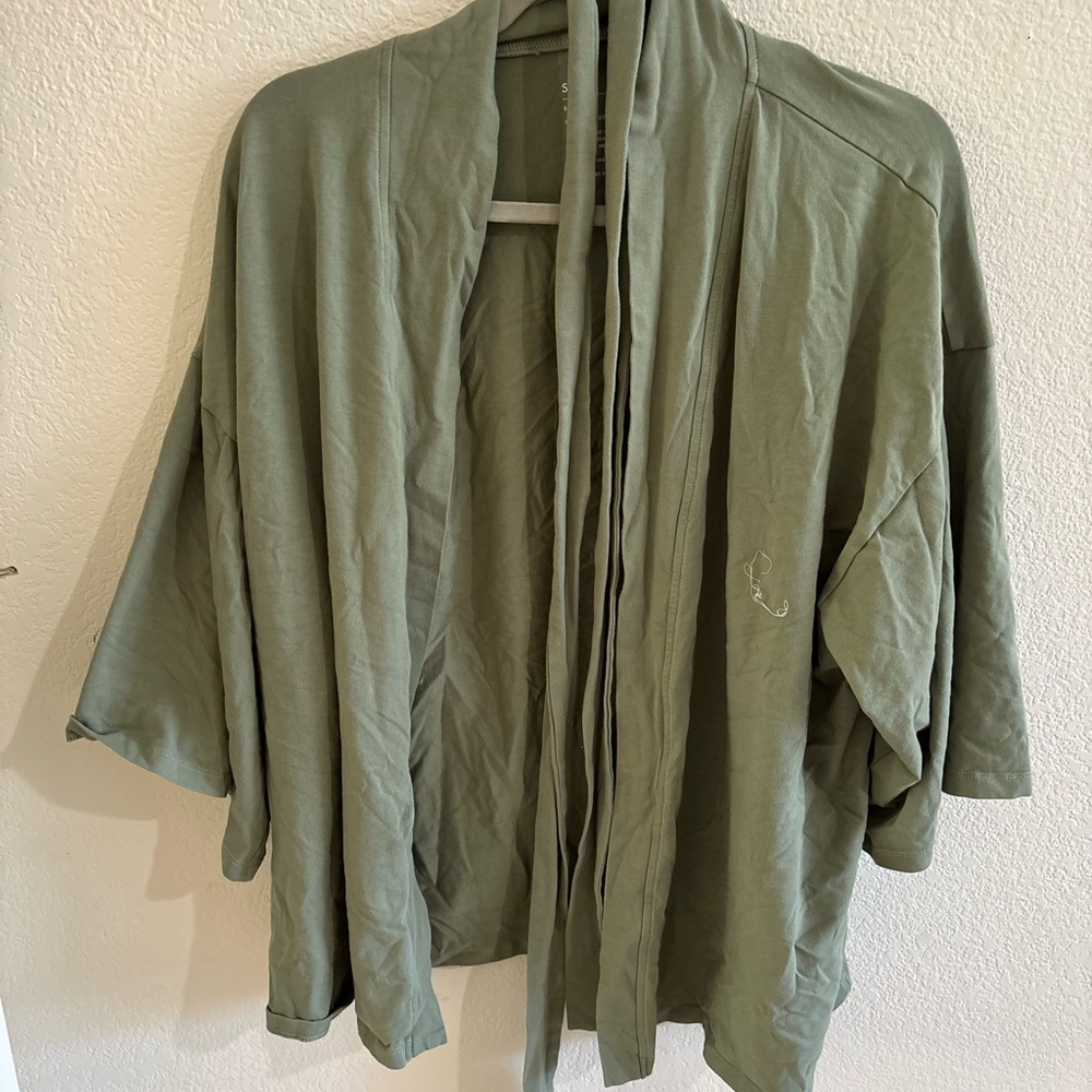 Olive Green Women's Kimono Jacket